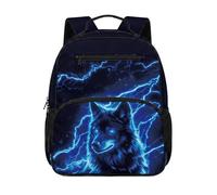 chaqlin Wolf Rucksack for Boys School Bags 13 Inch Backpack Bookbags Back to School Rucksacks Daypacks Galaxy Book Bags for Kids Age 4-6 Years