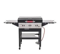 Char-Broil 140999 Griddle Gas BBQ, Cast Iron, 12.3 KW, Black