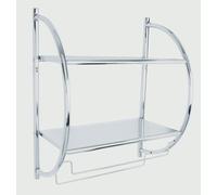 Char Broil Croydex Wall Mounted Curved Shelf/Towel Rack Mild Steel/Chrome finish