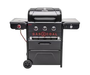 Char-Broil Gas2Coal Special Edition 3+1 Burner Hybrid Grill, Patented Charcoal 900°C Sear Burner & Extra Plate