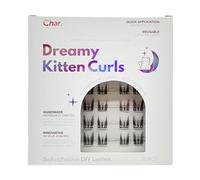 Char Cosmetics Eye Lashes - Sweatproof, Natural Look False Eyelashes - Reusable Fake Eyelashes for Comfortable Fit - Dreamy Kitten Curls - 36 pc