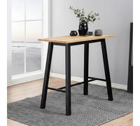 Chara Bar Table - Oak and Black