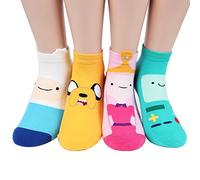 Character Cartoon Series Women's Original Socks, Adventure Time(full)_4pairs, One Size