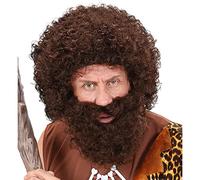 Character Curly /Beard - Brown Wig for Hair Accessory Fancy Dress