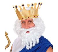 Character Curly / Beard - White Wig for Hair Accessory Fancy Dress