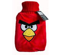 Character Deluxe Hot Water Bottle and Cover Set Range- Choose Your Option. (Angry Birds Red Designs (1L))