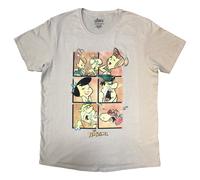 Character Grid T Shirt The Flintstones Brown M