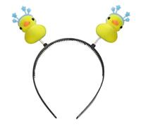 Character Headband with Black Frame, Random with ac, B | Paired Yellow Bird Ornaments, Toothed Inner Headband Structure, Themed Hair Accent for Parties and Costume