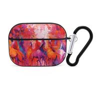 Character Horse Painting Airpod Pro Case AirPods 2 Case for Women Hard Shell Protective Cover with Carabiner Keychain Compatible with AirPods Case 2nd 1st Generation, Front LED Visible Black