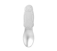 Character Ice Cream Spoon with Integrated Aluminum Form, E F | Matte Finish, Curved Bowl Rounded Edges and Playful Character Detail for Ice Cream Cups