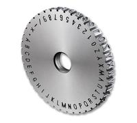 Character Marking Wheel, Steel Lettering Tool for Manual Tag Identification, 2mm to 6mm Characters for Industrial Use, Ideal for Nameplate Marking