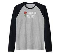 Character Matters Liberal Progressive Political Integrity Raglan Baseball Tee