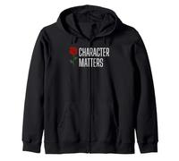 Character Matters Liberal Progressive Political Integrity Zip Hoodie