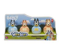 Weebles Wobble Preschool Figures Bluey Family 4 Pack Bluey, Bingo, Chilli and Bandit