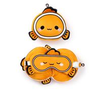 Puckator Travel Pillow & Eye Mask Relaxeazzz Adoramals Finley the Clown Fish Plush for Kids