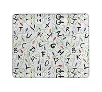 Character Stripes Print Mouse Pad with Stitched Edge Office Supplies & Gaming Computer Desk Accessories Non-Slip Rubber Mouse Pad for Computers, Laptop, Office