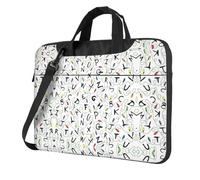 Character Stripes Print Multi-Pocket Laptop Bag Shoulder Crossbody Case Shockproof Computer Briefcase For Sports