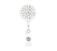 Character Stripes Print Retractable Badge Holder, Cute Nursing Badge Reel, Badge Clip Id Card Holders