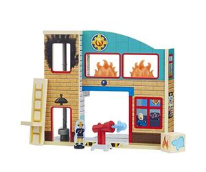 Character Uk Fireman Sam Wooden Fire Station