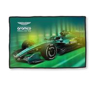 Character World Aston Martin Officially Licenced F1 Fleece Blanket | Super Soft Warm Fleece With Sherpa Back | Green Wings Design | Perfect For Home, Bedroom, Sleepovers & Camping | 120 x 150 cm