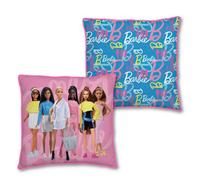 Character World Barbie Cushion Pink Blue Kids Dolls Square Cushion For Bedroom Sofa 40 X 40Cm
