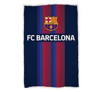 Character World Barcelona FC Officially Licenced Fleece Blanket | Super Soft Warm Fleece With Sherpa Back | Blue Offside Design | Perfect For Home, Bedroom, Sleepovers & Camping | 120 x 150 cm