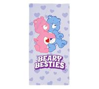 Care Bears Officially Licenced Kids Towel | Super Soft Feel | Besties Design Featuring Cheer and Grumpy Bear | Perfect The Home, Bath, Beach & Swimming Pool | One Size 70cm x 140cm