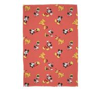 Character World Disney Mickey And Minnie Mouse Officially Licenced Fleece Blanket | Super Soft Warm Fleece | Red Ditsy Design | Perfect For Home, Sleepovers & Camping | 100 x 150 cm