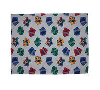 Character World Harry Potter Officially Licensed Fleece Blanket | Super Soft Warm House Crests Design Throw, | Perfect For The Home, Bedroom, Camping & Sleepovers