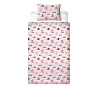 CHARACTER WORLD Hello Kitty Officially Licensed Single Duvet Cover Set |Hello Kitty Design Reversible 2 Sided Bedding Including Matching Pillow Case Single Bed Set