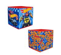 CHARACTER WORLD Hot Wheels Officially Licensed Storage Boxes | 2 pack Foldable Storage Cubes| Perfect For Organising Children's Room, Kids Playroom, 30 x 30cm