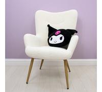 Character World Kuromi Shaped Cushion Black Sanrio Pillow Plush For Bedroom Sofa 33 X 40Cm