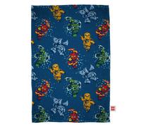 Character World Lego Ninjago Fleece Blanket Soft Fleece Figures Navy Kids Throw 100Cm X 150Cm