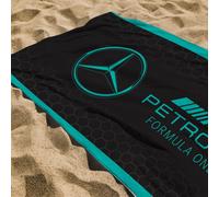 CHARACTER WORLD Mercedes Officially Licensed F1 Towel | Super Soft Feel, Lines Formula One Team Design | Perfect The Home, Bath, Beach & Swimming Pool | One Size 75cm x 150cm | 100% Cotton
