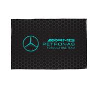 Mercedes AMG Petronas Official Fleece Blanket | Super Soft Warm Black Throw, Stealth Formula One Design | Perfect For The Bedroom, Camping & Sleepovers 100 x 150cm