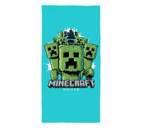 Character World Minecraft Movie Kids Beach Towel Swimming Bath Pool Blue Towel 140Cm X 70Cm