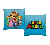 Character World Nintendo Official Super Mario Cushion |Reversible 2 Sided Super Soft Pillow | The Best Design Brands Kids Gaming Cushion | Perfect For Any Children's Bedroom