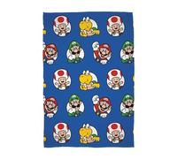 Character World Nintendo Officially Licensed Super Mario Fleece Blanket | Super Soft Warm Throw, Circles Gaming Design Brands | Perfect For The Bedroom, Camping & Sleepovers