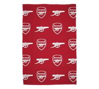 CHARACTER WORLD Official Arsenal FC Fleece Throw Blanket | Super Soft, Football Combo Design | Warm Super Soft Feel Red Throw | Perfect for Home, Bedroom, Sleepovers & Camping