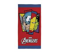 Character World Official Disney Marvel Avengers Towel | Super Soft Feel, Badge Design | Perfect The Home, Bath, Beach & Swimming Pool | One Size 140cm