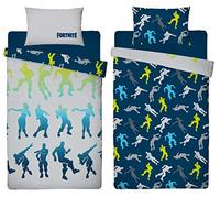Character World Official Fortnite Floss Dabbing Single Duvet Cover Design | Reversible Two Sided Grey Bedding Duvet Cover With Matching Pillow Case (Single) FTNFSSDS007