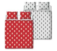 Character World Official Liverpool FC Double Bed Coverless Duvet Bedding | Reversible Coverless Quilt, Pillows & Pillowcases | Washable Duvet | Perfect For Travelling & Sleepovers | 10.5 tog