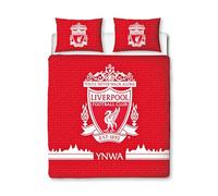 Character World Official Liverpool FC Double Duvet Cover Set, Tone Design | Red Reversible 2 Sided Football Bedding Cover Official Merchandise Including Matching Pillow Cases