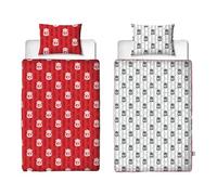 Liverpool FC Official Single Bed Coverless Duvet Bedding Reversible Coverless Quilt, Pillow & Pillowcase Washable Duvet Perfect For Travelling &