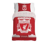 Character World Official Liverpool FC Single Duvet Cover Set, Tone Design | Red Reversible 2 Sided Football Bedding Cover Official Merchandise Including Matching Pillow Case