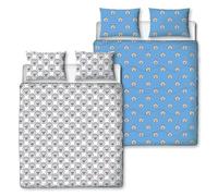 Character World Official Manchester City FC Double Bed Coverless Duvet Bedding | Reversible Coverless Quilt, Pillows & Pillowcases | Washable Duvet | Perfect For Travelling & Sleepovers | 10.5 tog