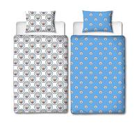 Character World Official Manchester City FC Single Bed Coverless Duvet Bedding | Reversible Coverless Quilt, Pillow & Pillowcase | Washable Duvet | Perfect For Travelling & Sleepovers | 10.5 tog
