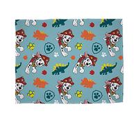 PAW PATROL Character World Official Dino Fleece Blanket Throw | Blue Mighty Dinosaur Design Super Soft Blanket | Perfect For Any Bedroom 100x150