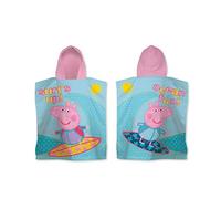 Character World Official Peppa Pig Hooded Towel Poncho | Super Soft Feel, Amazing Diving Design | Swimming Changing Robe Perfect The Home, Bath & Beach,Multicoloured,115 x 50 cm