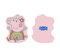 Character World Official Peppa Pig Shaped Cushion, Super Soft Reversible 2 Sided, Playful Peppa Design Pink Pillow, Perfect for the Bedroom or on the Sofa